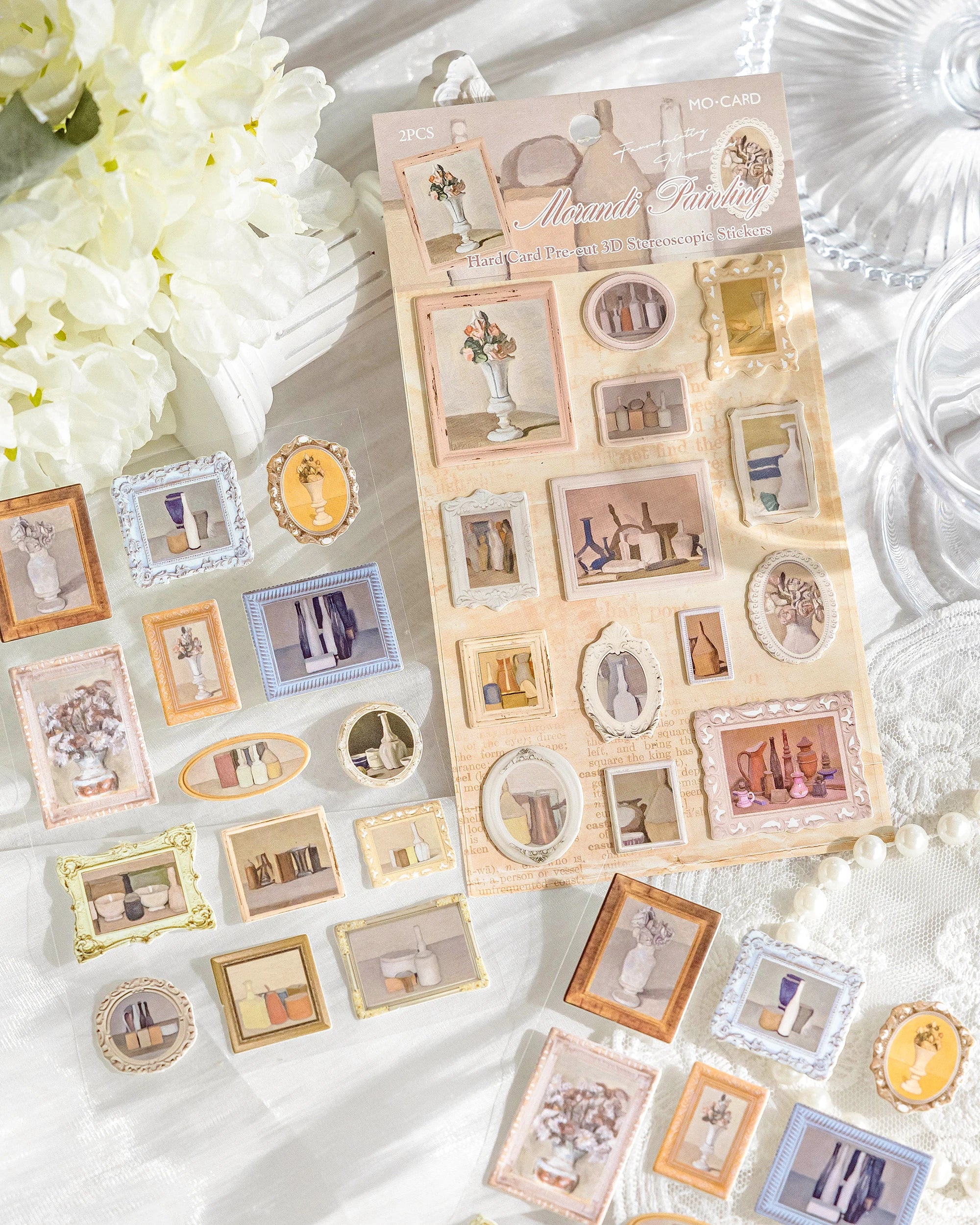 Vintage Oil Painting Museum Sticker Decor Diary Album Aesthetic Stationery Scrapbook Stickers material Student school supplies Qme
