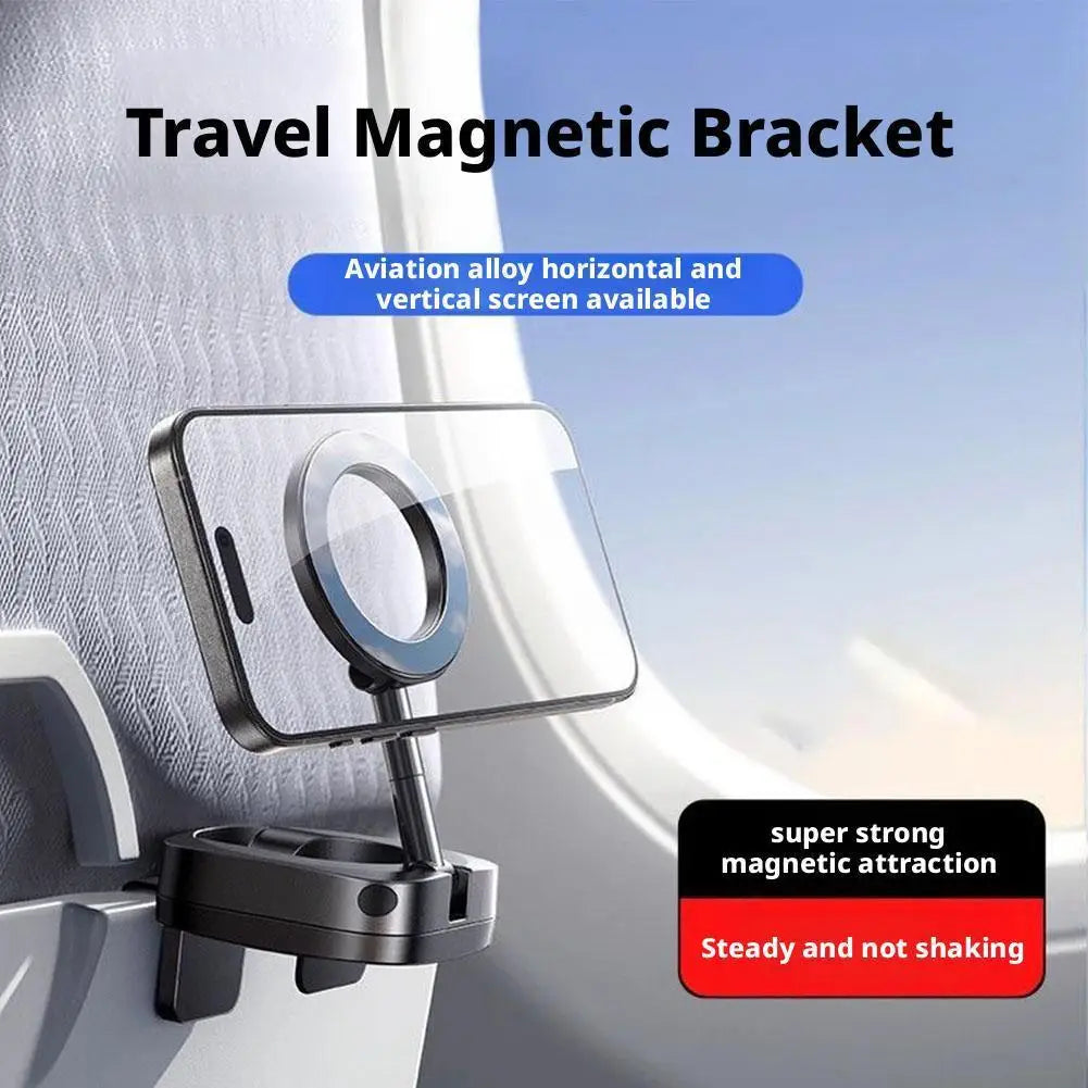 Magnetic Car Headrest Mount For Magsafe iPhone 360° Rotating Rear Seat Phone Holder Adjustable Car Bracket For Tablet Phone Qme