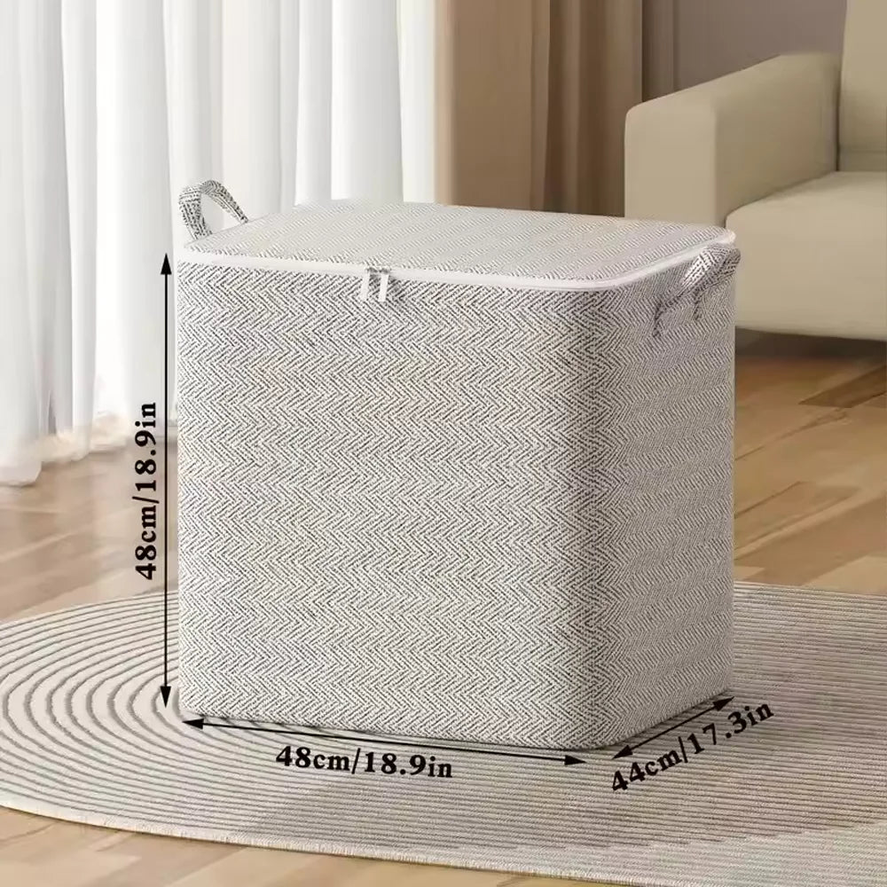 Extra Large Non-Woven Moving Bag for Clothes & Quilts Foldable Bedroom Quilt Storage Organizer Portable Sack Qme 110L