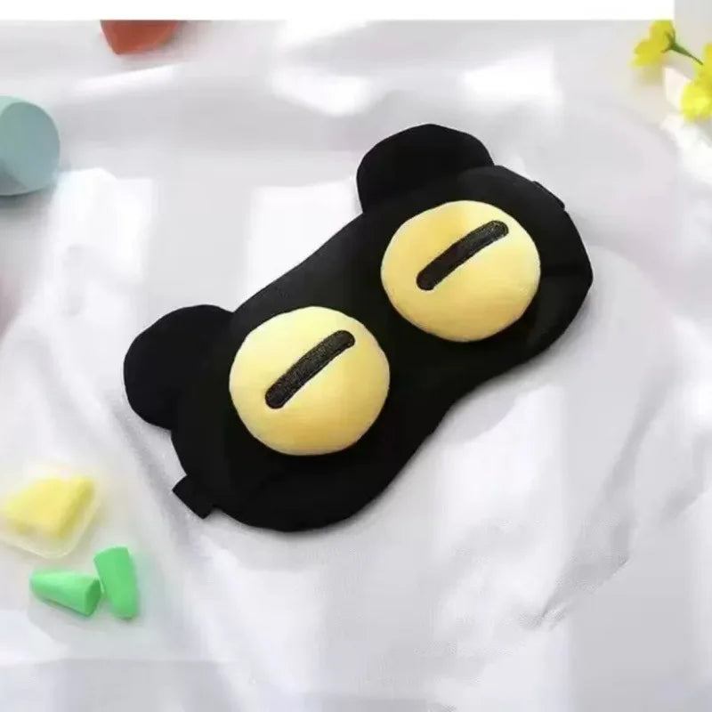 Cute Eye Mask Sleep Soothing Fatigue Warm Compress Wear Comfortable Qme I