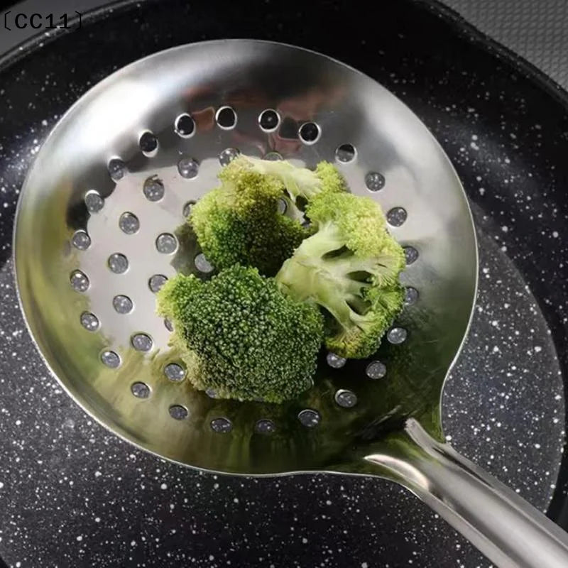 Thickened Stainless Steel Colander Filter Spoon Multifunctional Oval Qme