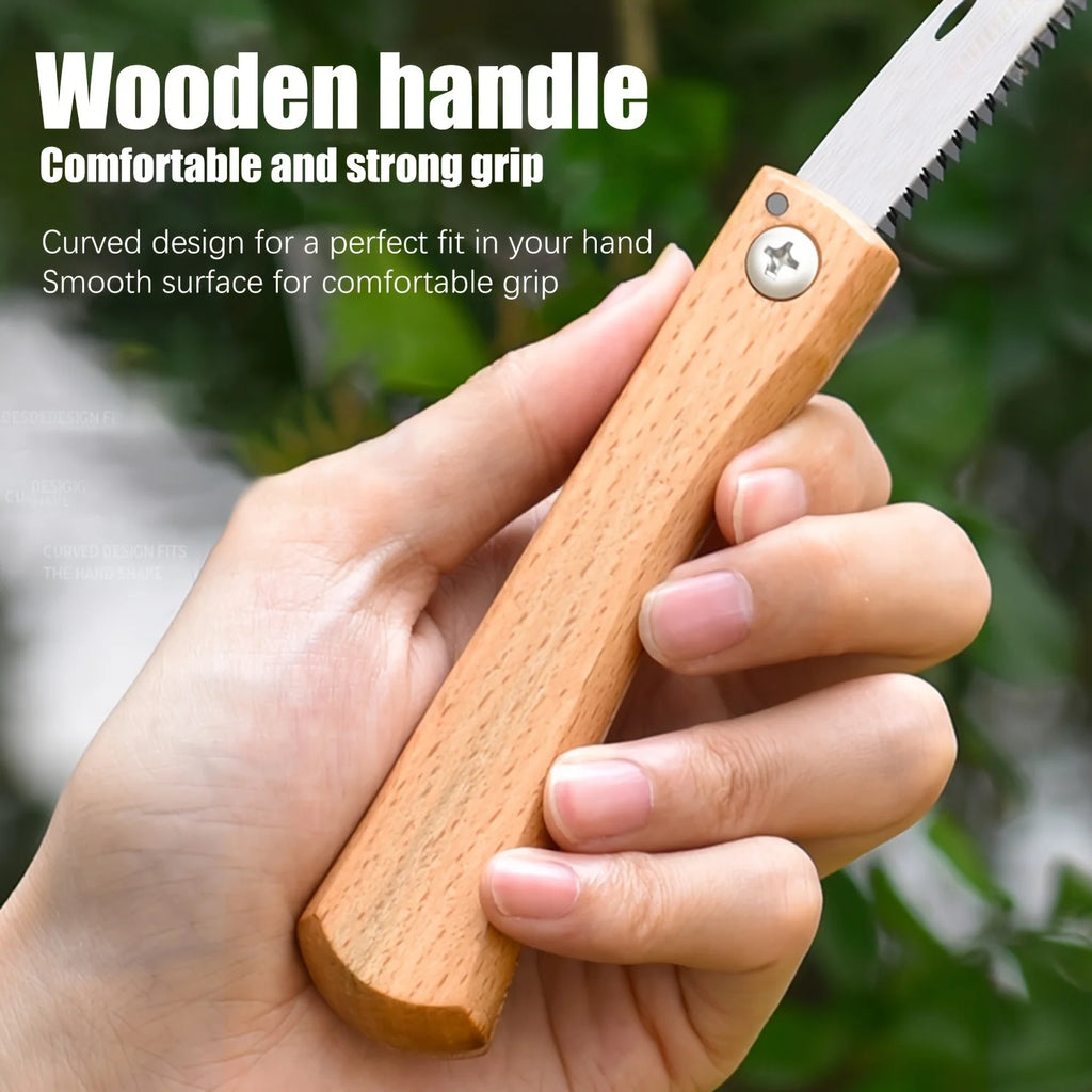 Pruning Saw Is for Garden,Camping, Shrubbery Crafts,Saw Blades with Sharp Edges,Mini Pocket Hand Saws, and Foldable Wooden Handl Qme