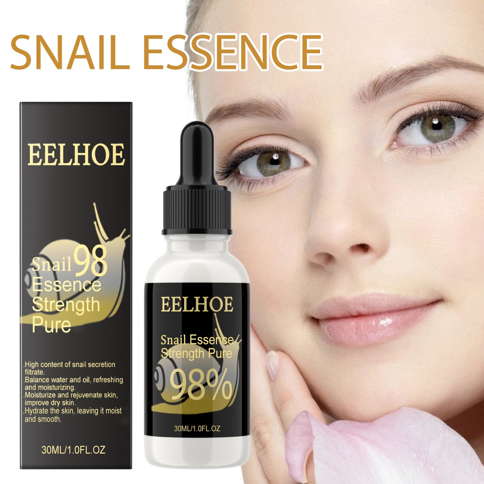 Snail Essence Fade Fine Lines Repair Skin Barrier Moisturizing Refines Pores Nourishes Rejuvenates Anti Wrinkle Facial Essence Qme