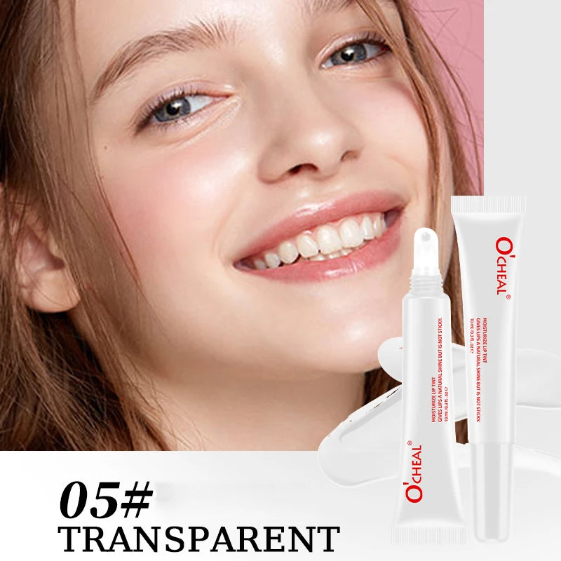 Moisturizing Lip Gloss Vibrant Colors Waterproof Sweat Resistant Non Qme 05 TRANSPARENT