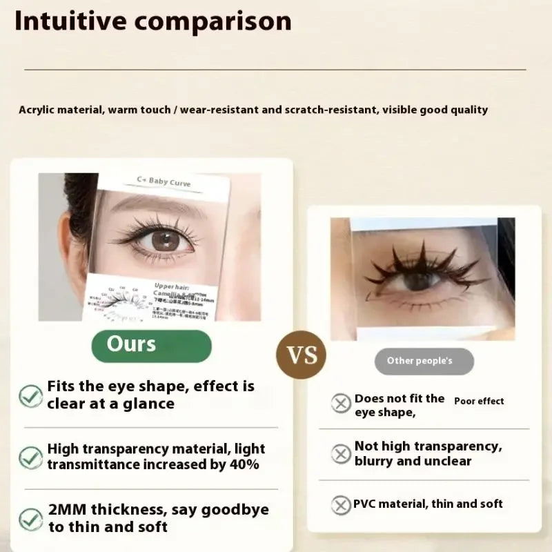 False Lash Trial Card Professional Try-on Effect Lashes Display Board Qme