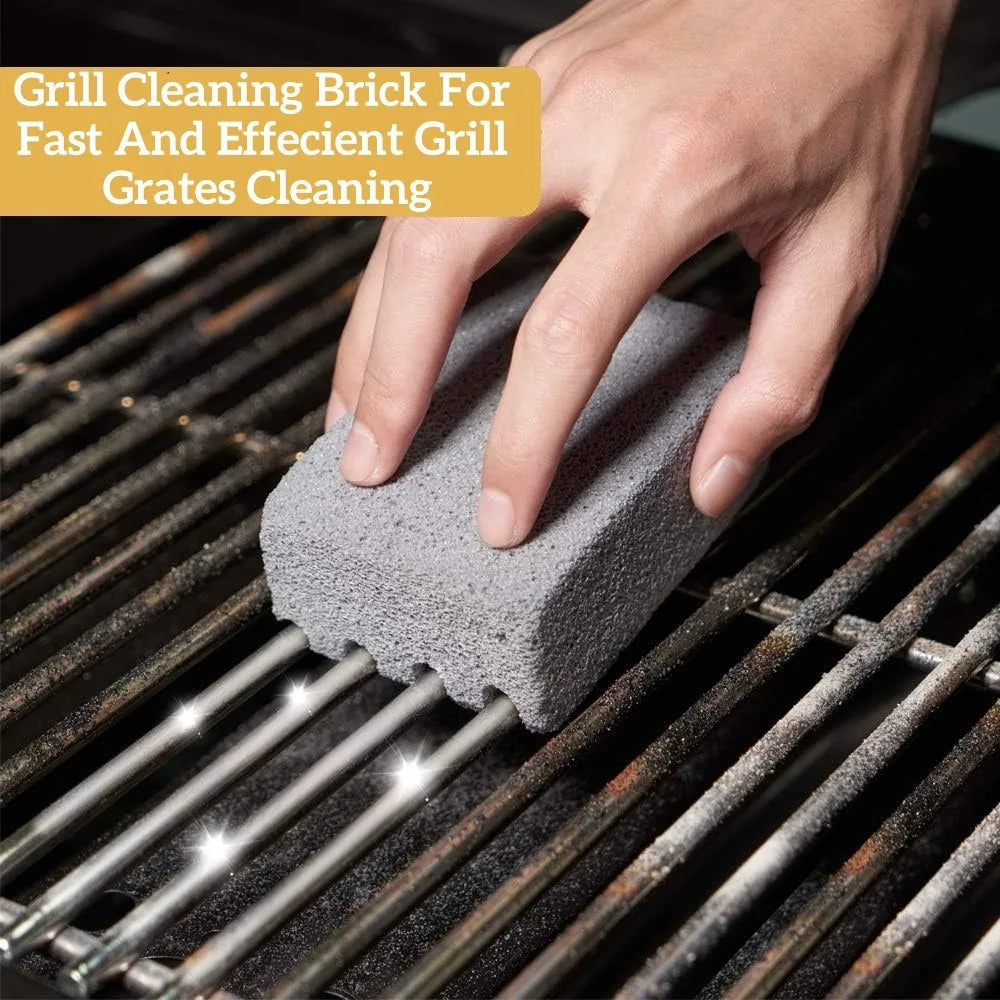1-20PCS Barbecue Grill Cleaning Stone Outdoor Kitchen BBQ Grill Oil Stain Cleaning Cleaning Stone Pumice Stone Kitchen Gadgets Qme