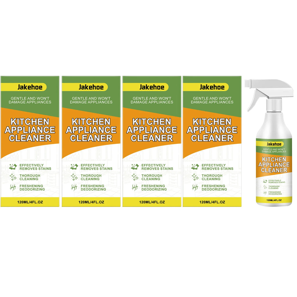 Kitchen Appliance Cleaning Spray Removing Stains Penetrate Grease Elegant Fragrance High-Efficiency Formula Heavy Duty Degreaser Qme 4 x 120ML Boxed