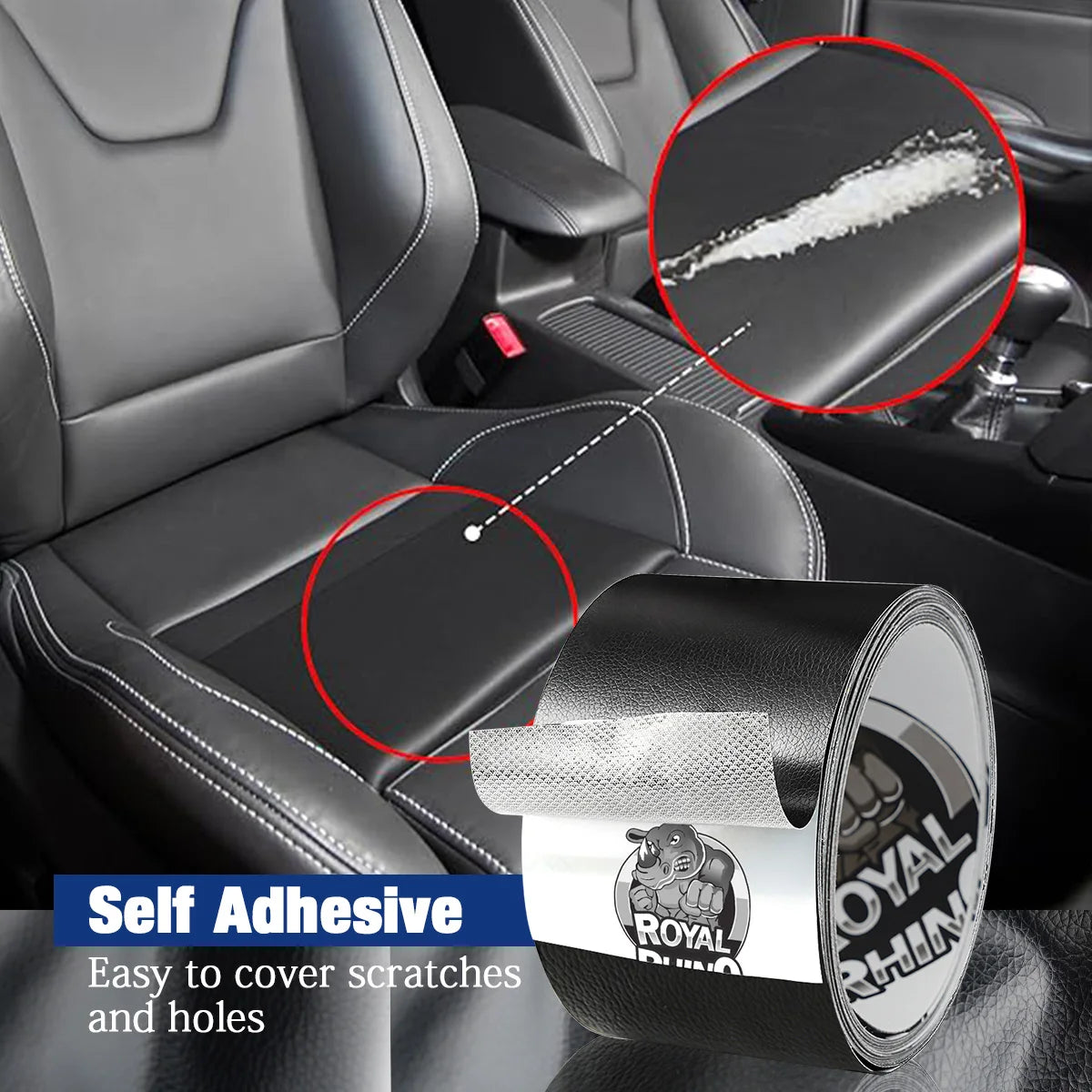 DIY Leather Repair Tape Self Adhesive Patch Car/Motorcycle Seat Sofa Repair Sticker Electromobile Seat Renovate Repair Tape Roll Qme
