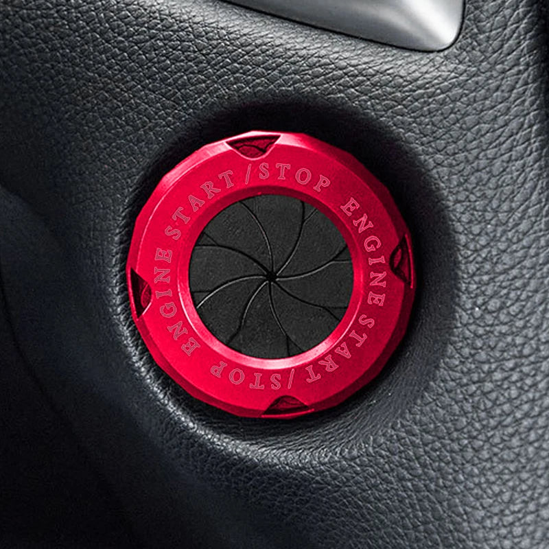 Car Engine Start Stop Button Cover Interior Ignition Switch Knob Qme