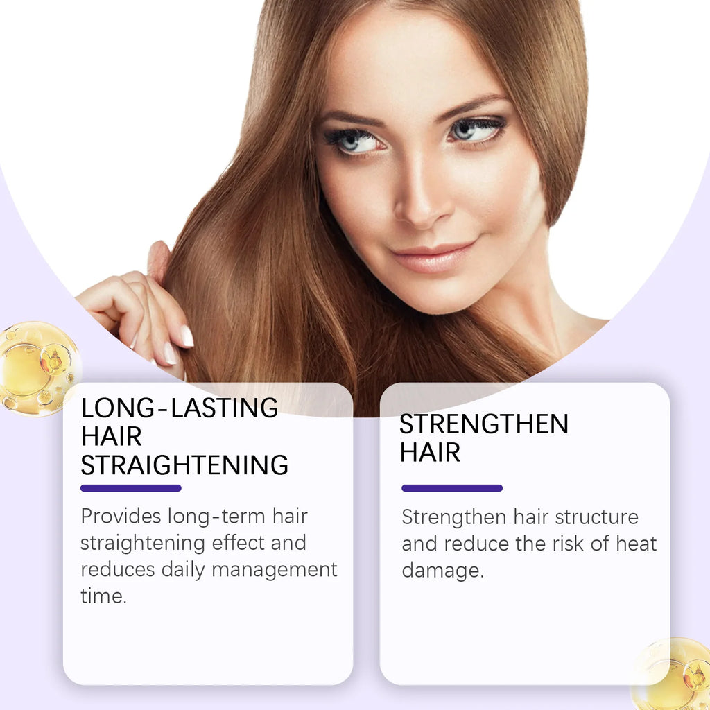 Anti Frizz Straightening Hair Cream Deeply Nourish Improve Dry Split Ends Reduce Breakage Smooth Conditioner Keratin Hair Mask Qme