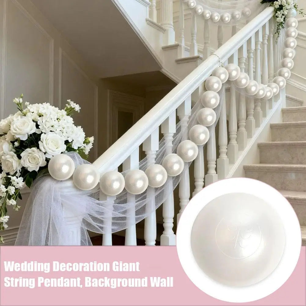 Wedding Pearl Ball Garland Ornament Beads Hanging Decor Bridal Qme