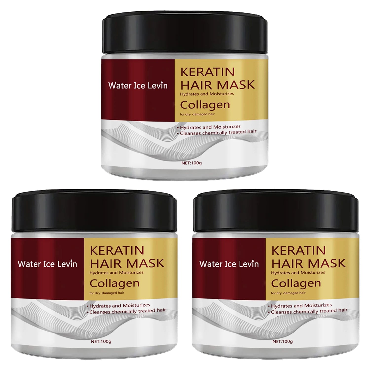 Collagen Keratin Hair Mask Dual Oil Control Moisturizer Conditioner Soft Smooth Frizz Damaged Repair Revitalize Hair Care Qme 3pcs
