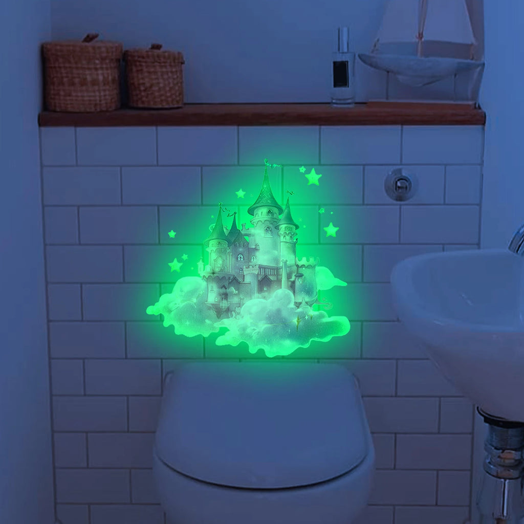 Self-adhesive Pvc Bathroom Home Decoration Green Dream Fun Pattern Qme