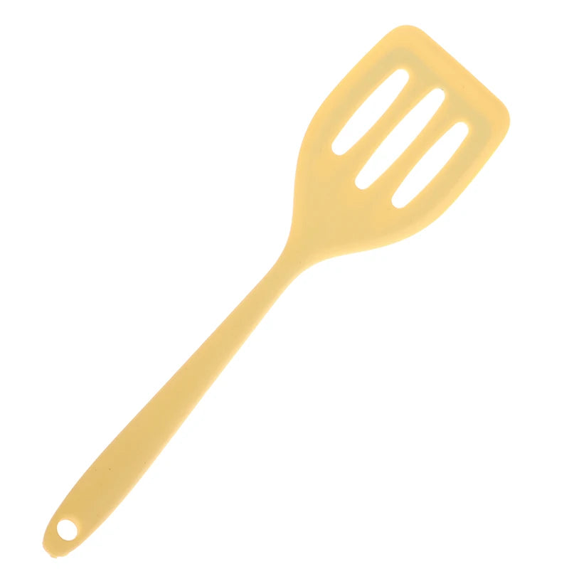 Small Integrated Silicone Frying Shovel Cooking Steak Kitchen Egg Qme Yellow