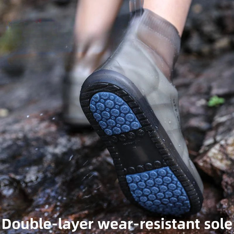 Waterproof Shoe Covers Silicone Anti-Slip Rain Boots Unisex Sneakers Protector For Outdoor Rainy Day Protectors Shoes Cover Qme