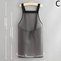 Waterproof Kitchen Apron Household TPU Oil Resistant Work Transparent Qme C