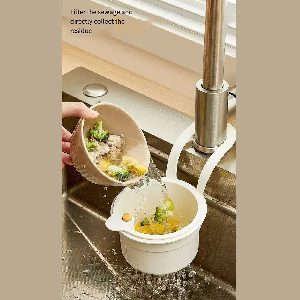 Creative Kitchen Sink Hanging Strainer Basket Detachable Openable Bottom Cover Kitchen Garbage Filter Quickly Drain Clean Rack Qme