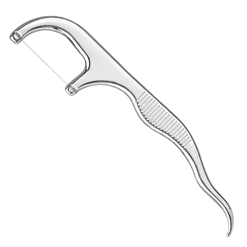 Stainless Steel Toothpick Reusable Toothpicks Tooth Flossing Tartar Qme