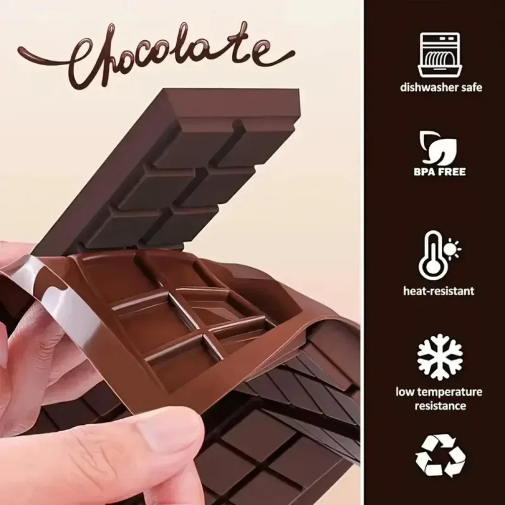 8 12 24 Cells Chocolate Mold DIY Bar Silicone Pistachio Candy Handmade Qme