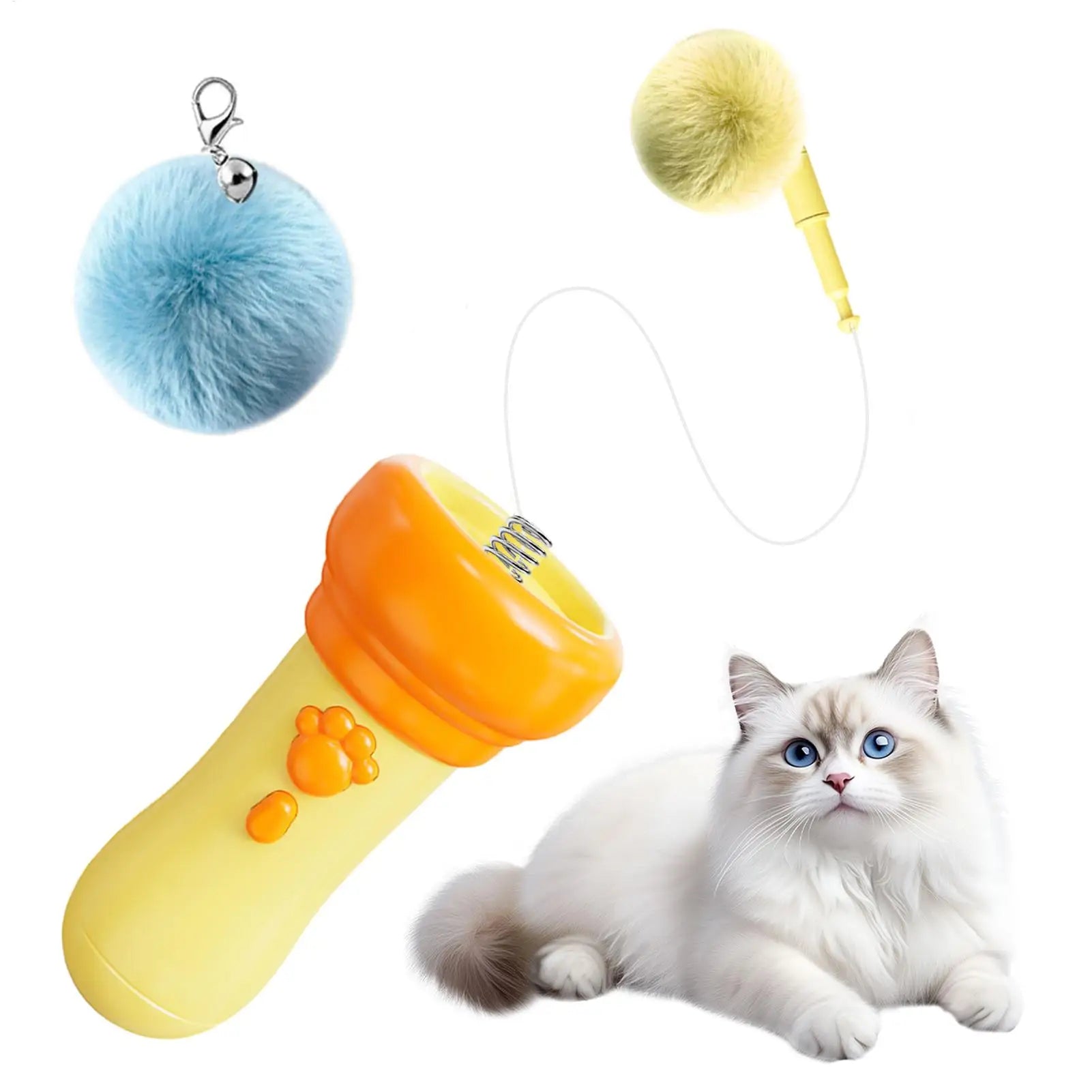 Interactive Wand Cat Toys Smart Automatic Retractable Teaser Stick Interactive Cat Toys For Indoor Kitten Exercise Exercise Play Qme