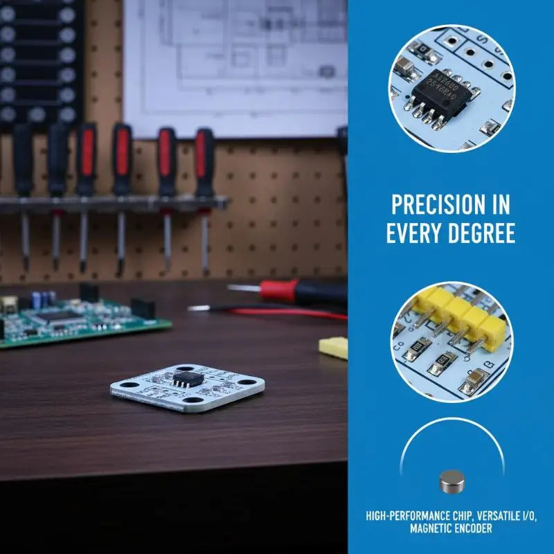 AS5600 Magnetic Encoder 12bit Precision Angle Measurement Sensor Qme