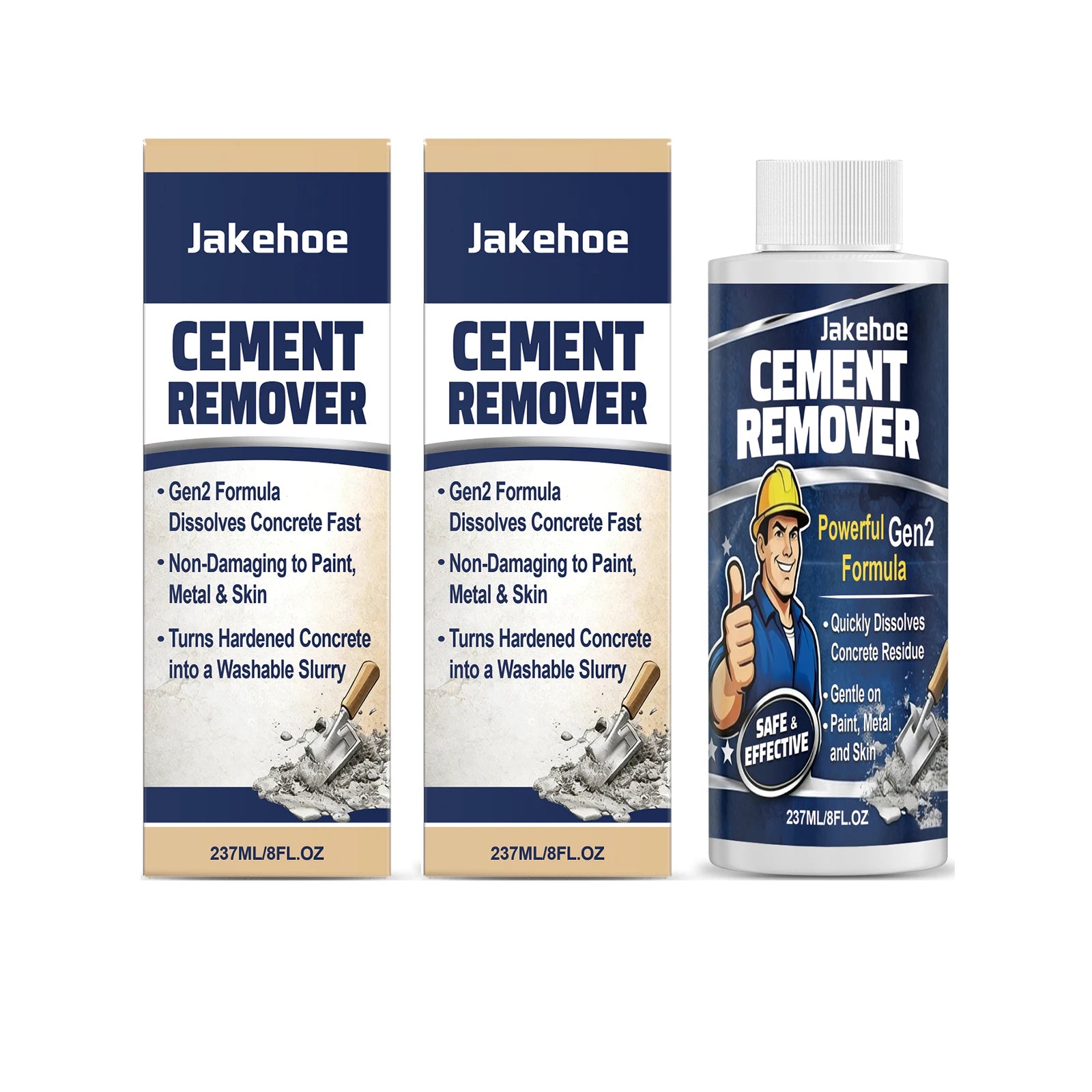 JAKEHOE Cement Remover Effectively Remove Mortar & Cement Deposits Dissolve Concrete Fast Non-damaging to Paint Concrete Cleaner Qme BUY 1 GET 1 FREE