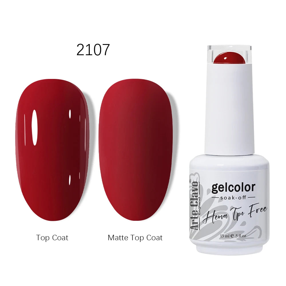 Arte Clavo Red Series Gel HEMA TPO Nail Polish Winter Dark Art