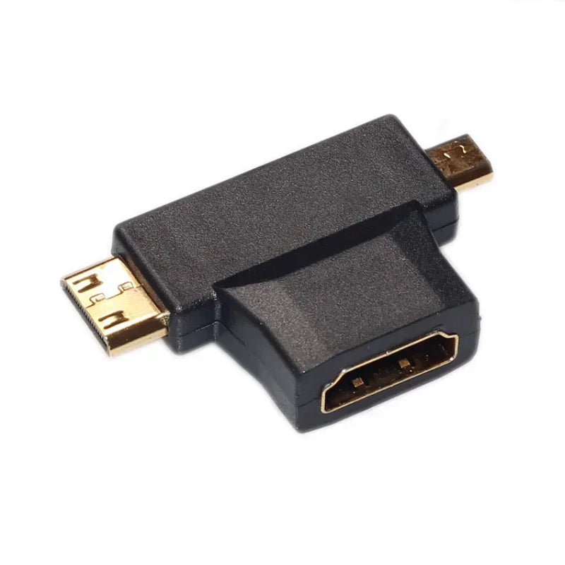 10pcs Mini/Micro/HDMI-compatible 2 In 1 Adapter Male ToFemale Connector Extender Cable Extension Adapter Hardware Qme