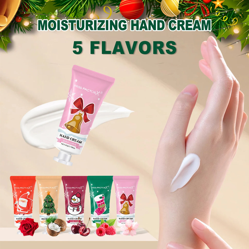 Christmas assembly gift set -20 sets, including balm, hand cream, lipstick, red gauze bag, Christmas tree thank you card Qme