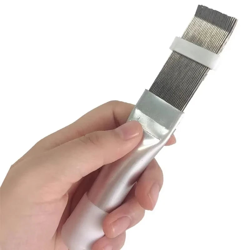 Air Conditioner Fin Cleaning Comb Stainless Steel Condenser Radiator Fin Brush Cleaner Repair Tool Coil Comb Household Cleaning Qme
