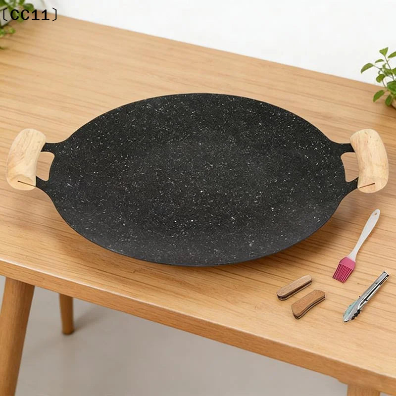 Kitchen Non-stick Pan 28 30 32 34 Korean Maifan Stone BBQ Grill Qme