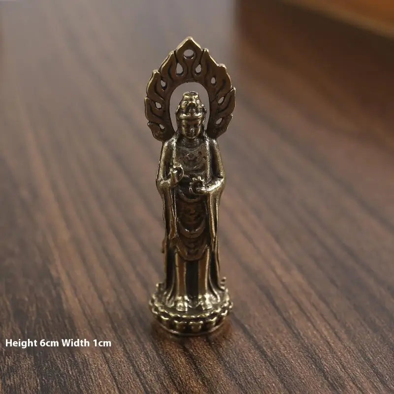 Handicraft Buddhist Decor Buddha Guanyin Statue Bodhisattva Desktop Qme