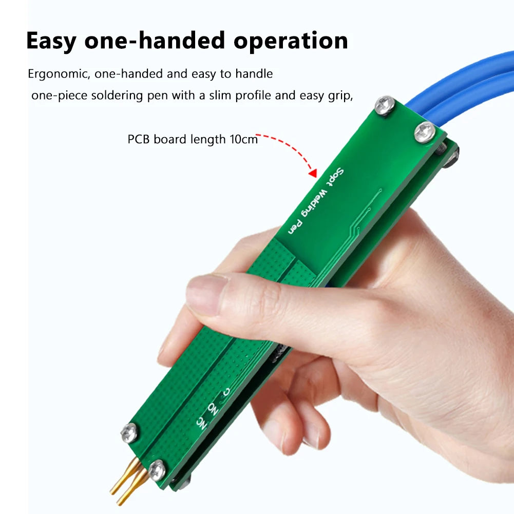 Copper Spot Welding Pen Handheld Welder Spot Welding Pin Adjustable DIY Solder Pin Antioxidant Fire Prevention for 18650 Battery Qme