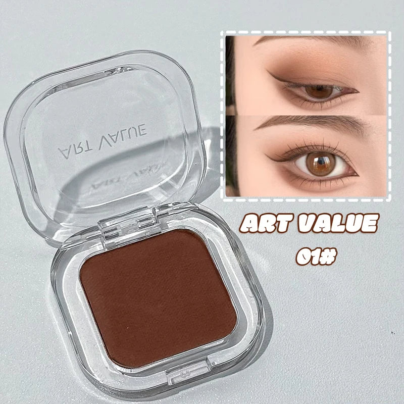 ART VALUE Single Color Eye shadow Shimmer Matte Delicate Long-lasting Makeup High Gloss Brightening Silkworm Eyeshadow Palette Qme