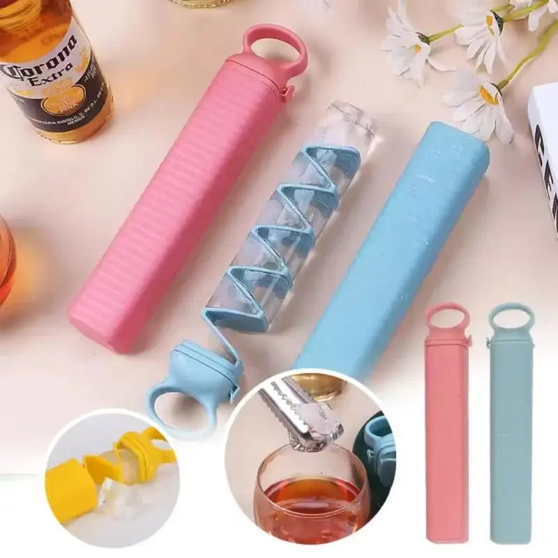 Collapsible Ice Cube Tray Portable Foldable Maker Easy Release Qme