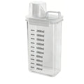 Laundry Detergent Dispenser for Powder & Liquid - Airtight Storage Container with Measuring Cup Lid, Clear Container for Laundry Qme 2300ml