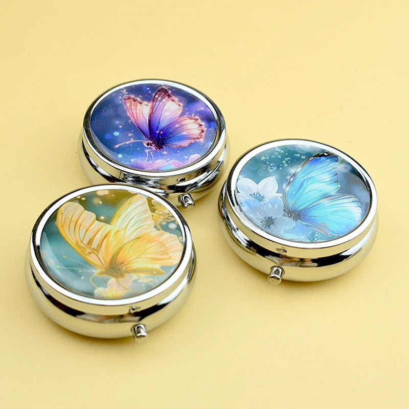 Metal Medicine Box Iris Pill Packaging Health Products Moisture Qme