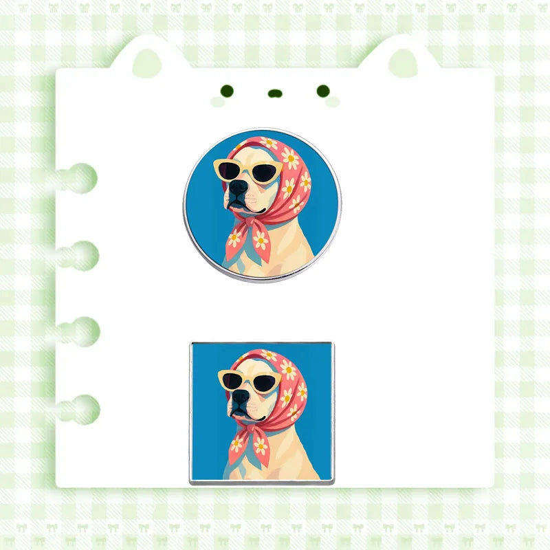 Cute Cartoon Labrador Dog Enamel Pin Lovely Pet Puppy Metal Brooch For Backpack Clothes Decor Collection Creative Holiday Gifts Qme style3-group