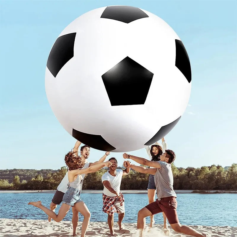 Inflatable Large Soccer Ball for Beach Outdoor School Play Parent-Child Game Eco-friendly Thickened PVC Colorful Ball Qme