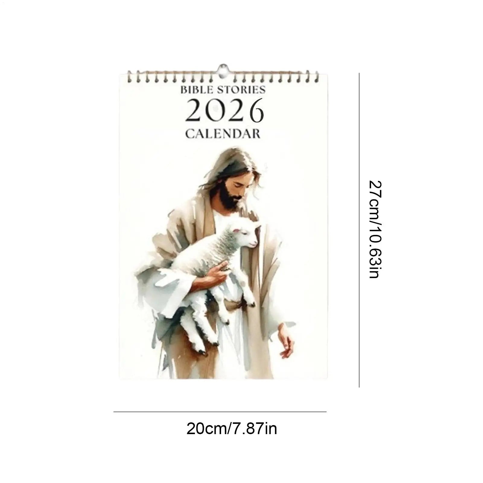 2026 Calendar 2026 Bible Story Religious Wall Calendar Inspirational Christian Planner Art Religious Home Decor for Bedroom Qme