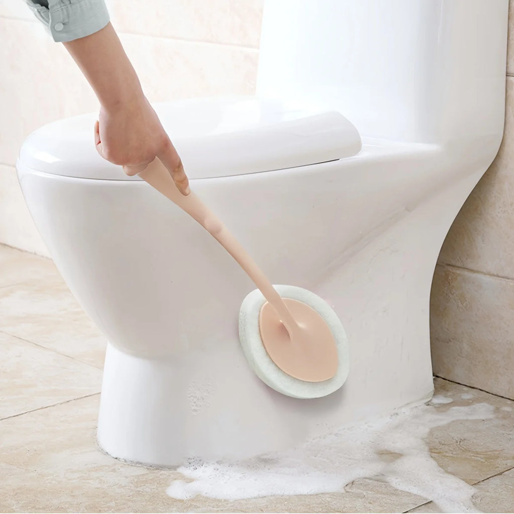 Bath Cleaning Brush, Handheld Toilet Sponge Brush, Floor Tile Cleaning Brush, Bathroom Brush Qme