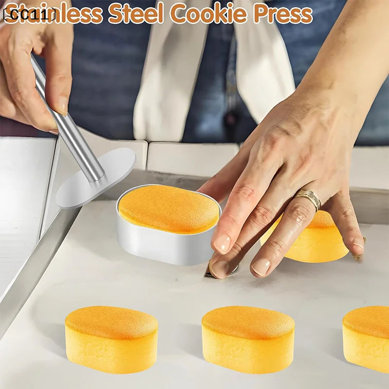 Stainless Steel Pulburon Molder Pusher Cake Decorating Tools Mousse Qme