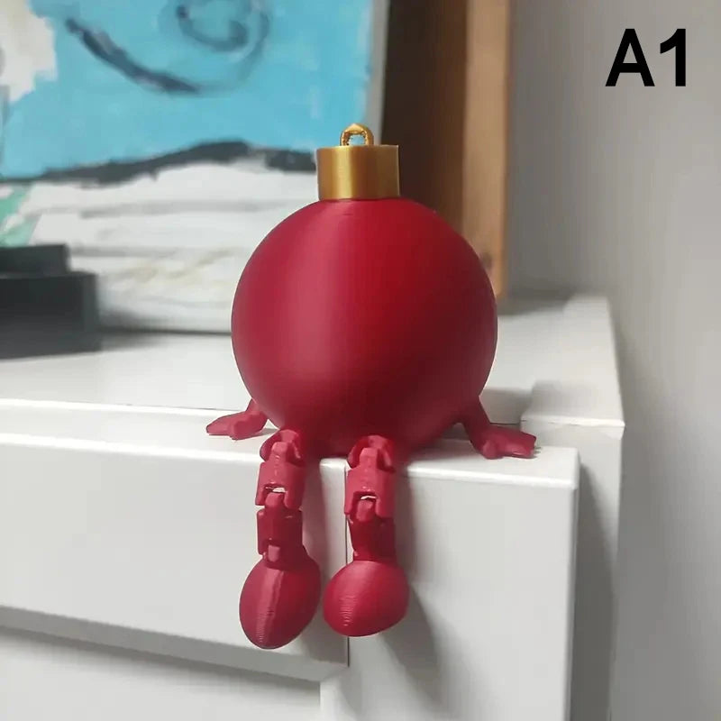 3D Printed Christmas Ball Tree Ornament Movable Joint Decorations Qme A1