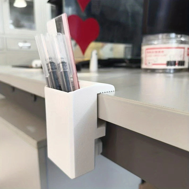 Workplace Teaching Office Organization Clip Desk Edge Pen Holder Qme