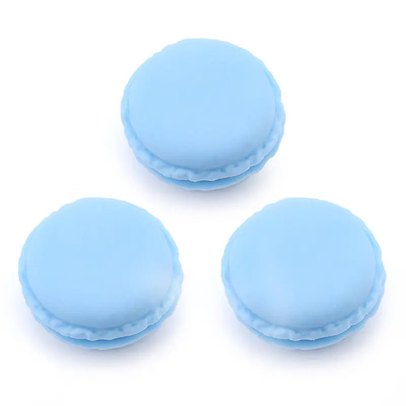 3pieces/lot Candy Color Macarons Storage Box Portable Mini Gift Package Box Lovely Jewelry Package Box Case for Small Items Qme light blue