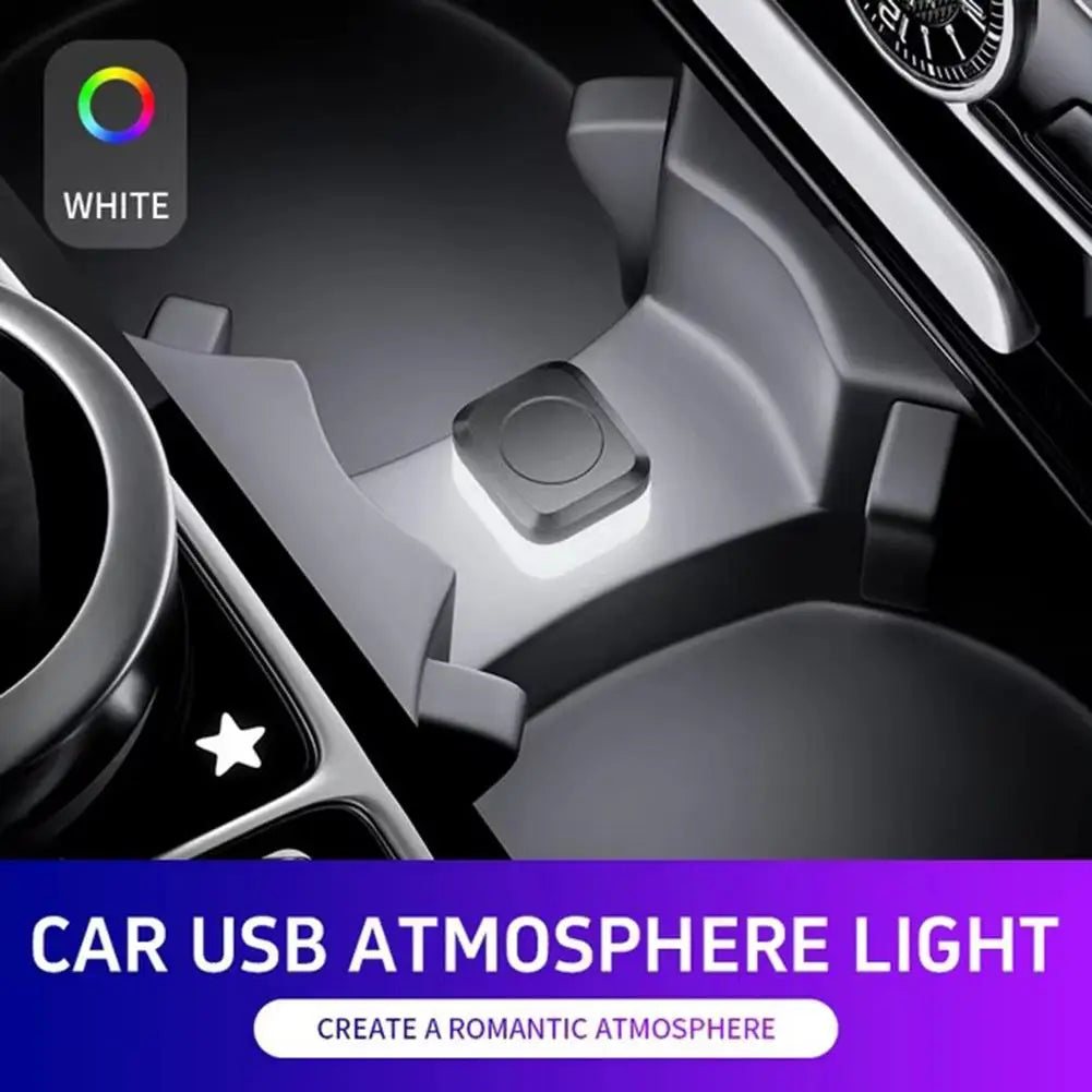New Universal USB Car Interior Ambient Atmosphere Light LED Signal Lights Auto Reading Lamp Decorations Car Interior Accessories Qme