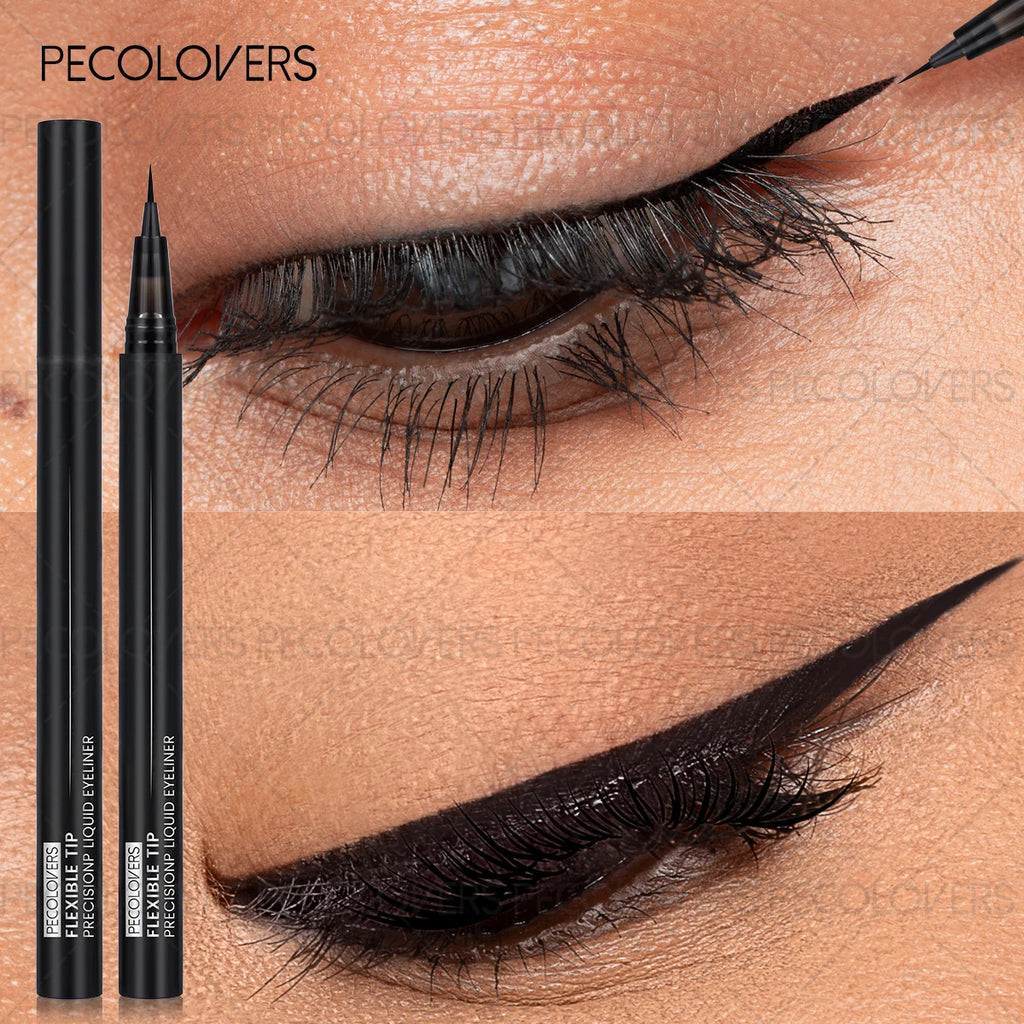 Black Liquid Eyeliner Accuracy Soft Texture Flexible Tip Design Qme
