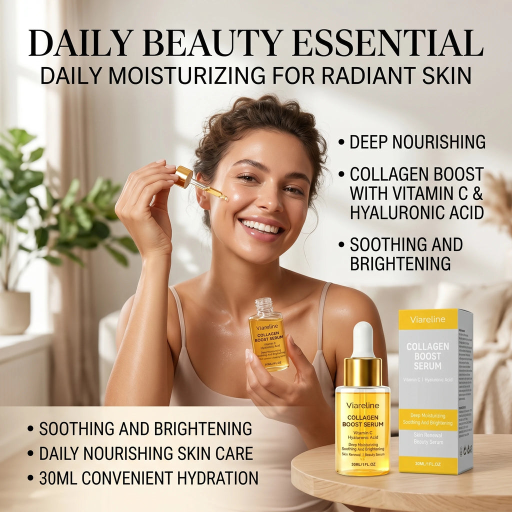 Viareline Collagen Boost Serum Wrinkle Removal Brightening Facial Qme