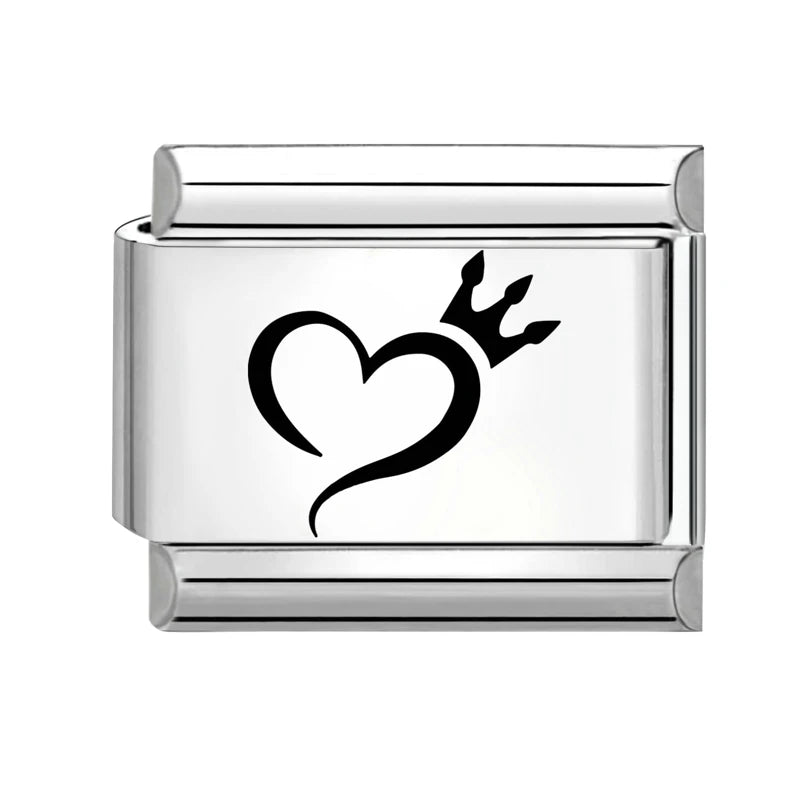 Trendy New Fashion English Words Happy Birthday Big Cake Charm Italian Links Fit 9mm Stainless Steel Bracelet DIY Making Jewelry Qme Style 9