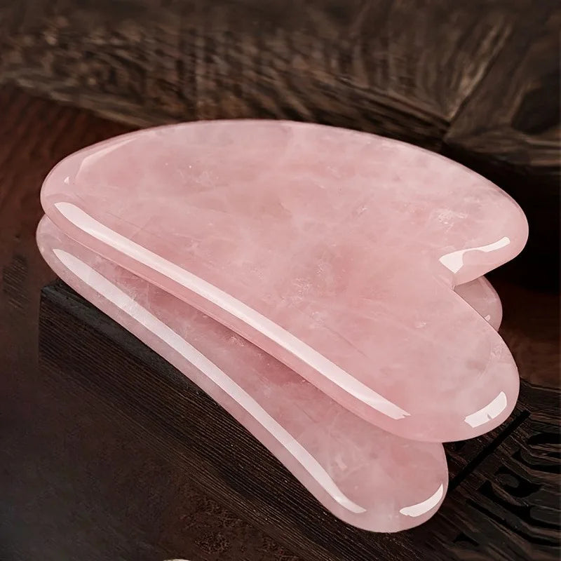 Natural Resin Heart Gua Sha Tool Crystal Stone Facial Massage Scraping Board For Face Lifting Skin Care Spa Massager Qme